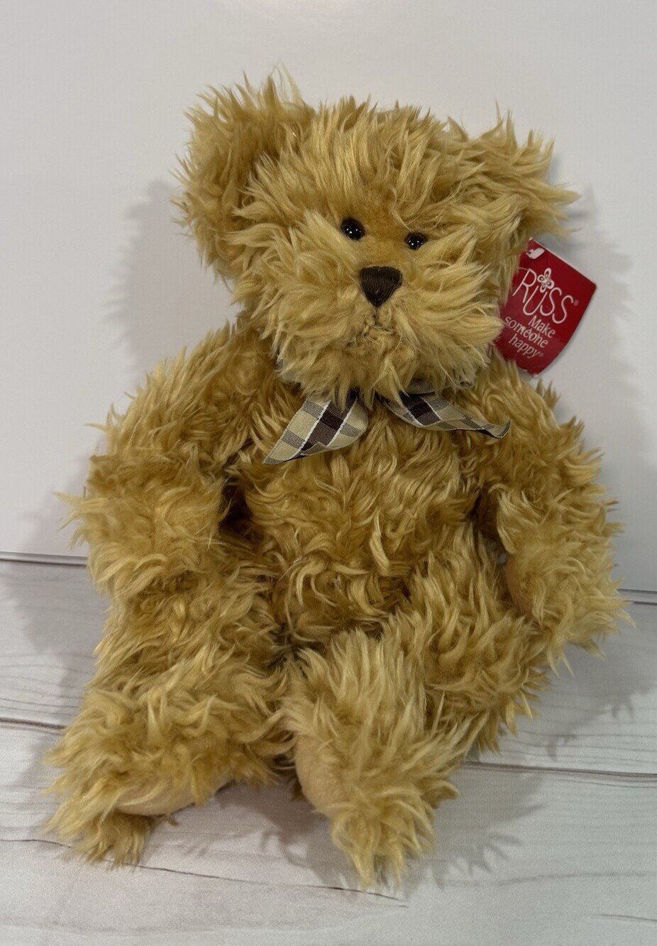 RUSS Benjamin Bear Brown Soft Plush Collectable Cute - Picture 2 of 8